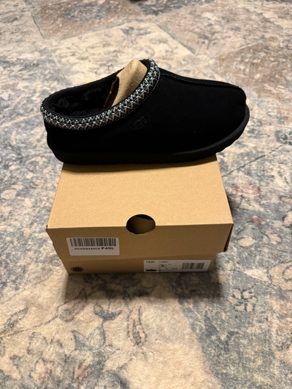 UGG Black Tasman II Slip-On Suede Mule